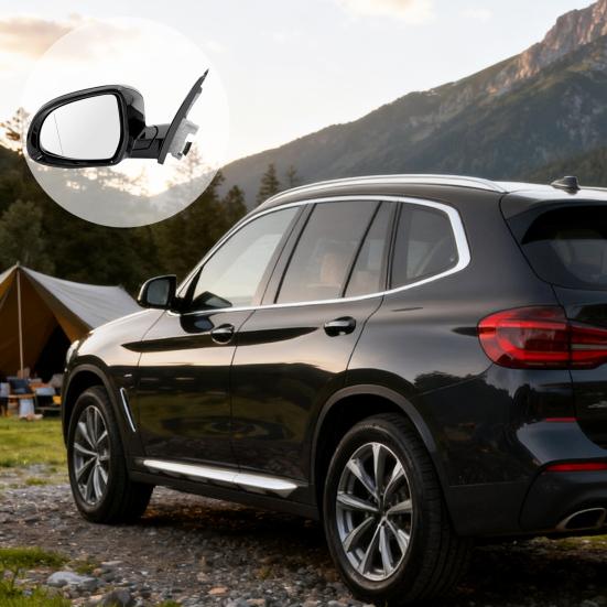 Driver Passenger Side Mirror Assembly for X3 G01 G08 2018-2021 Left Rear Exterior Rearview Mirror with Blind Spot Turn Light 51168491670 51168491669