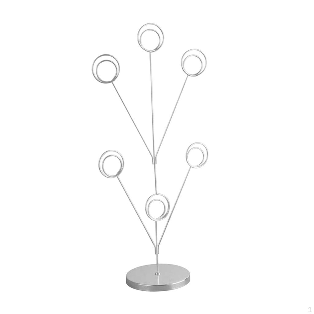 Portafoto Albero Genealogico a 6 Rami Clip per Foto Espositore per Etichette Biglietti Ufficio Tavolo
