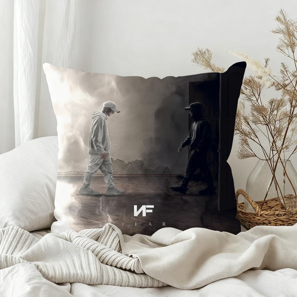 Rapper NF Fear Musik Kissenbezug Schlafzimmer Sofa Wohnzimmer Rückenlehne Dekoration Quadratisches Kissen Nickerchenzeit