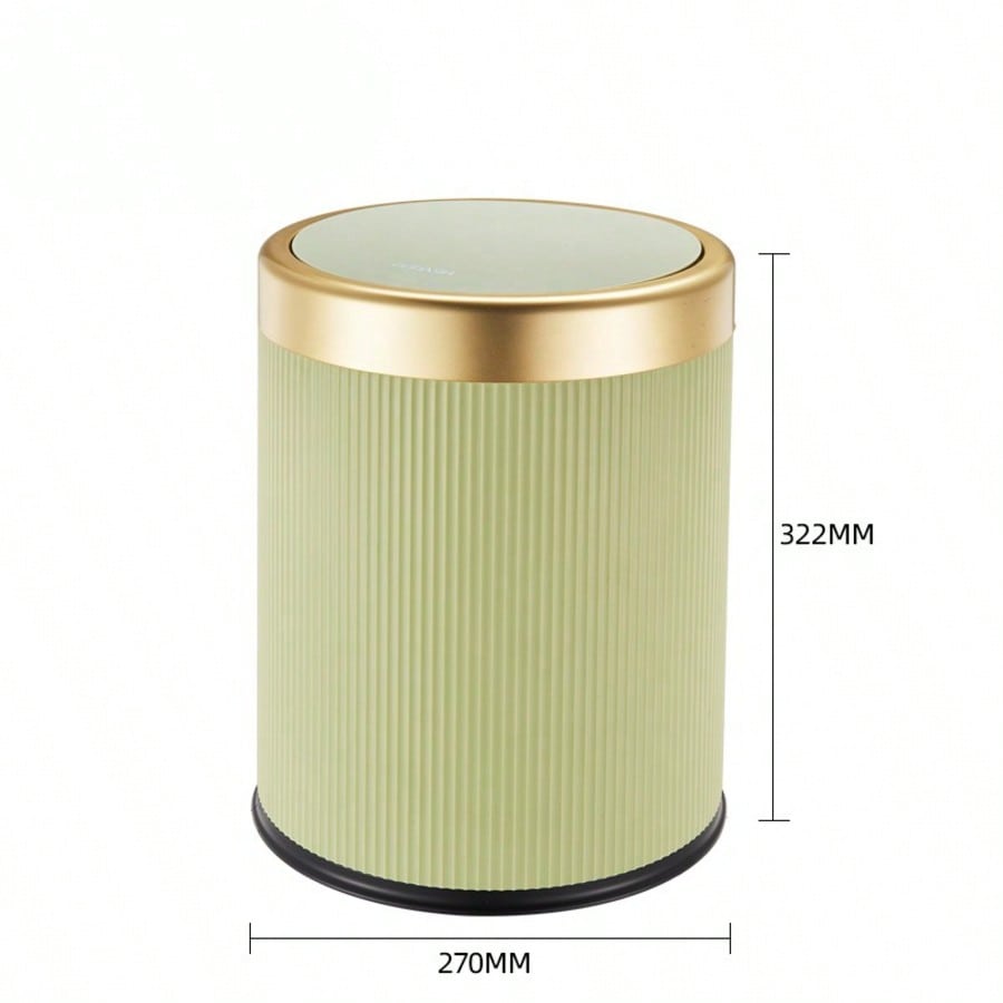 Fashionable Circular Wastebasket Durable Plastic Recycle Bin Large Capacity Double Double-layer Kitchen Garbage Cube Trash Can