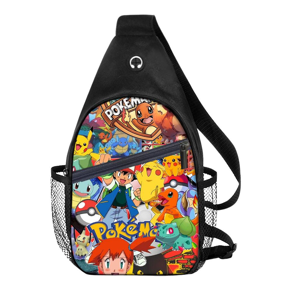 Breast Bag Men'S And Women'S Sports Travel Versatile Casual Shoulder Bag Multifunctional Messenger Bag Cartoon