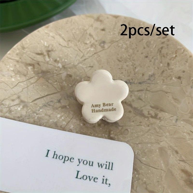2pcs/set Cute Mini Acetate Heart Flower Geometric Hair Claw Plain Color Small Shark Clip Side Pins Women Hair Accessories