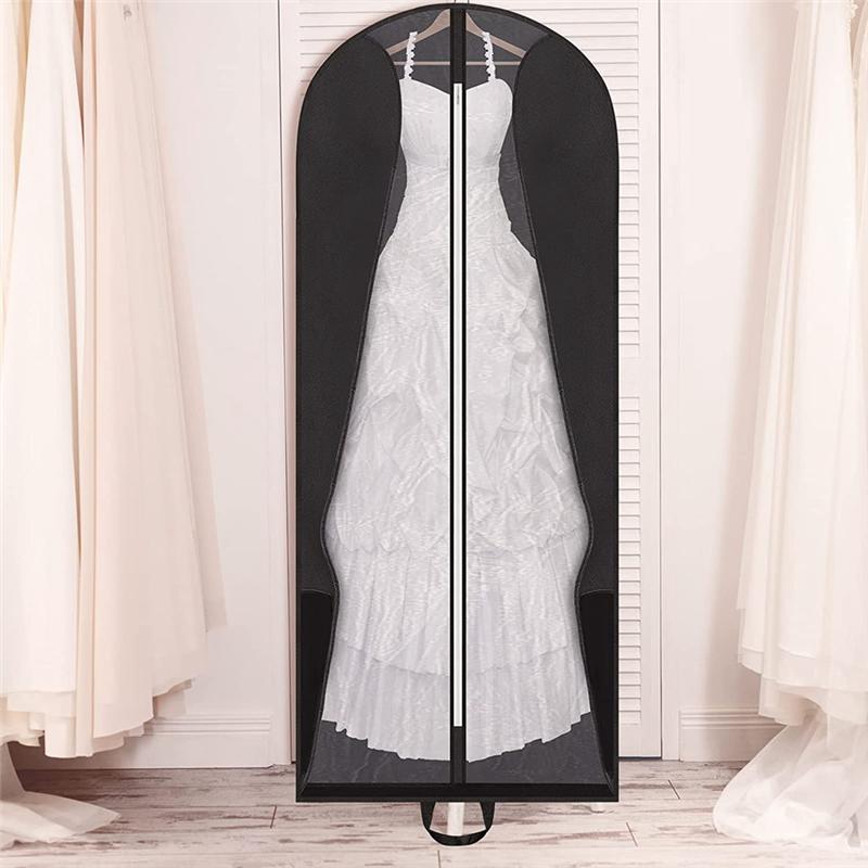 BHBL Brautkleid Hochzeitskleid Kleiderhülle, Faltbare Tragbare Reisehüllen Hängende Gepäckaufbewahrung Mit Taschen