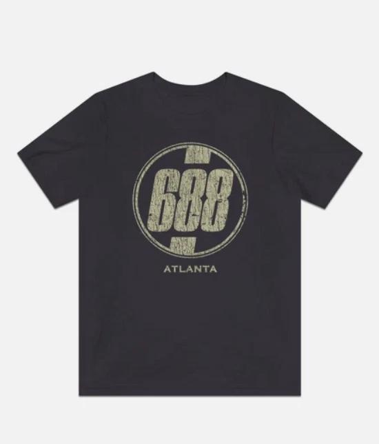 Мужская винтажная футболка 688 Club Atlanta 1980 L