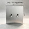 Silver Retro Dimmer Switch Light Toggle Switches With Plates UK Wall Socket 220V Universal Electrical Sockets And Switches 1