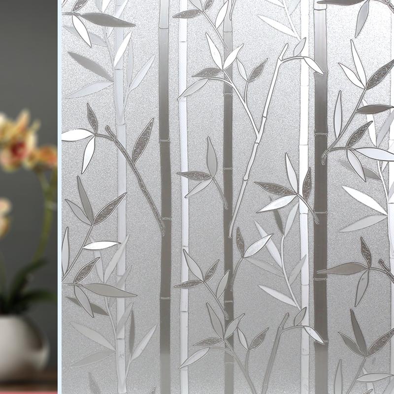 Window Film Privacy 3D Decorative Window Vinyl Static Cling Window Sticker Non-Adhesive Stained Removable Glass Window Decals