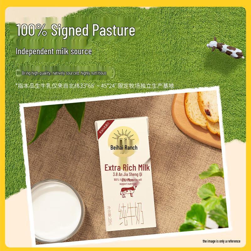Beihai Pasture Extra Rich Pure Milk 200ml X 12 Boxes