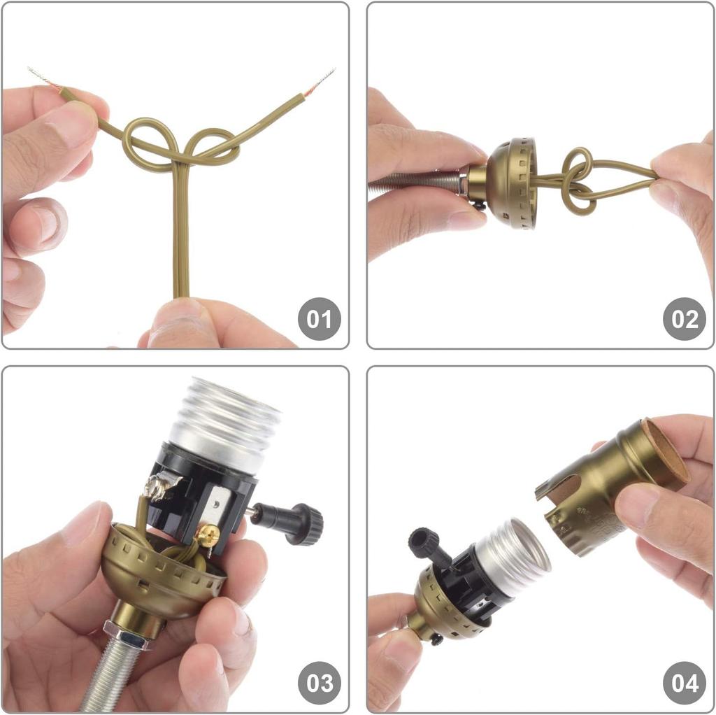 Make a Lamp or Repair Kit Lamp Wiring Set for Table Floor Lamp Essential Hardware DIY Lamp Design or Repair Lighting Acssories