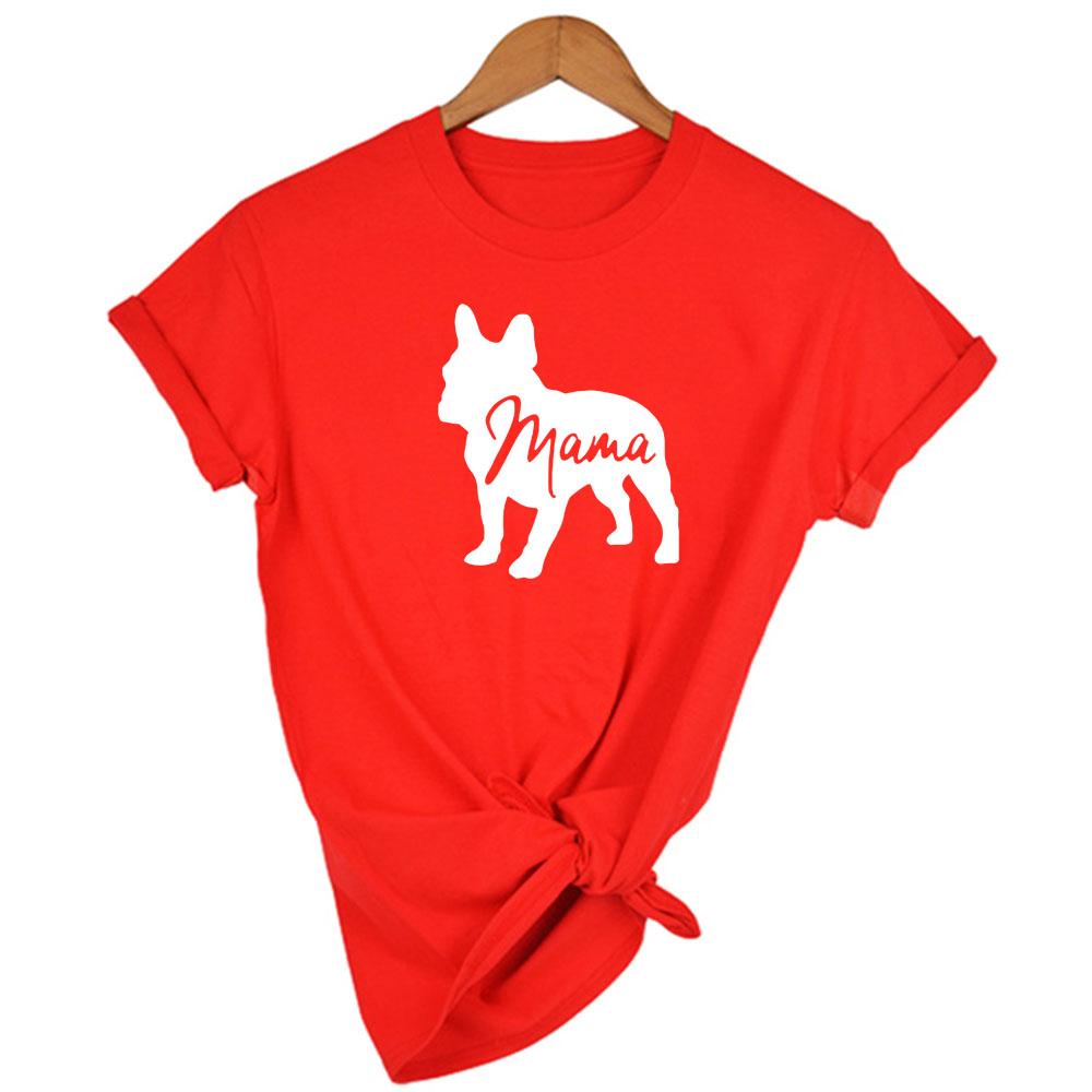 French Bulldog Mama Print T Shirt For Dog Owners Dog Mom Pet Lover Mom Life Mother