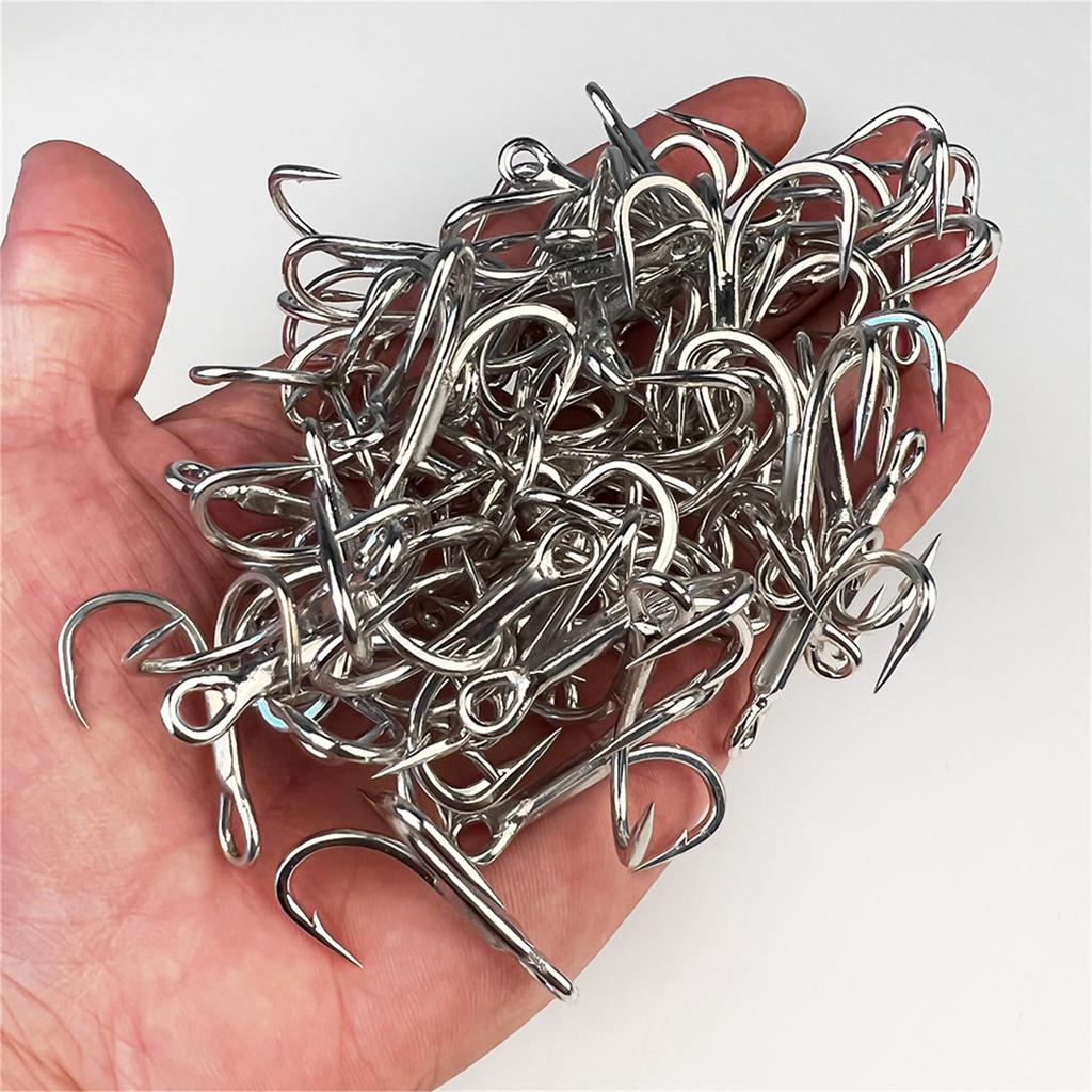 10pcs 4X Strong Treble Hooks Saltwater Freshwater Fishing Hooks with 4X Enhanced Anti-Rust & Sharpness