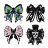 Bat Ghost Face Skull Bow Brooch JK Skirt Decoration Collar Needle Punk Dark Style Sweet Versatile Jewelry Gift