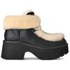 UGG Classic Novelty Leather Fashion Simple Short Boots 7Cm Women boots Black 1176110-BLK