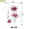 Geisha Skull Flower Tattoo Stickers: Halloween Arm & Face Ghost Designs