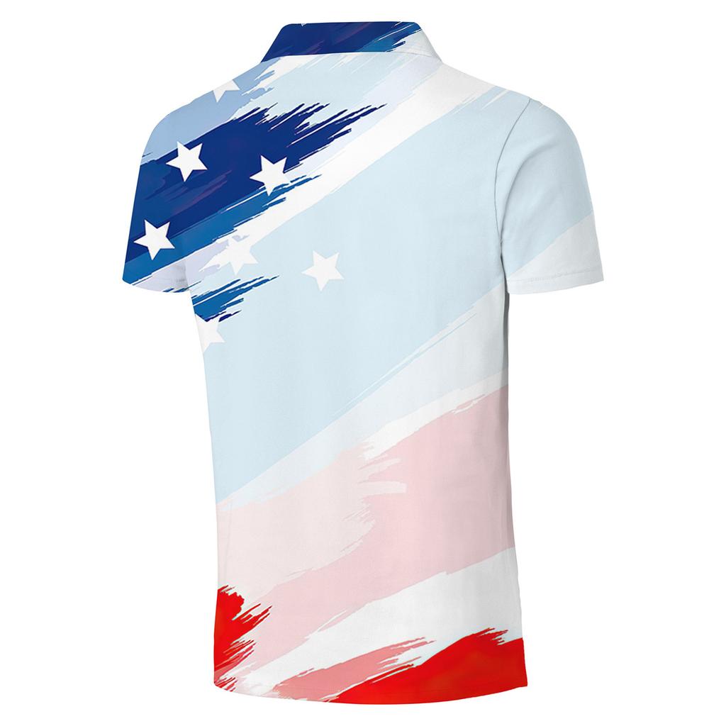 Men's Golf Shirt Casual Sports V Neck Ribbed Collar Short Sleeve Fashion Casual Color Plain Spring & Summer Regular Fit