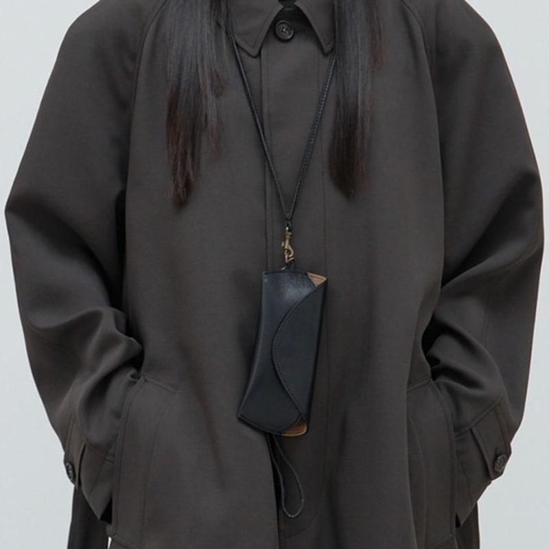 

REPOS Кожаный чехол для очков (черный) Black