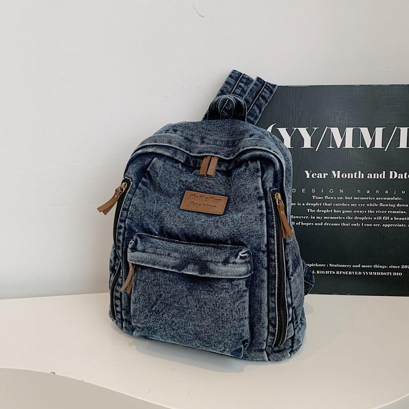 Denim Vintage Travel Backpack Large Capacity Backpack