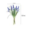 3D Grape Hyacinths Artificial Flowers with Leaves Lifelike Artificial Hyacinth Bouquet Fake Bouquet Wedding Decoration