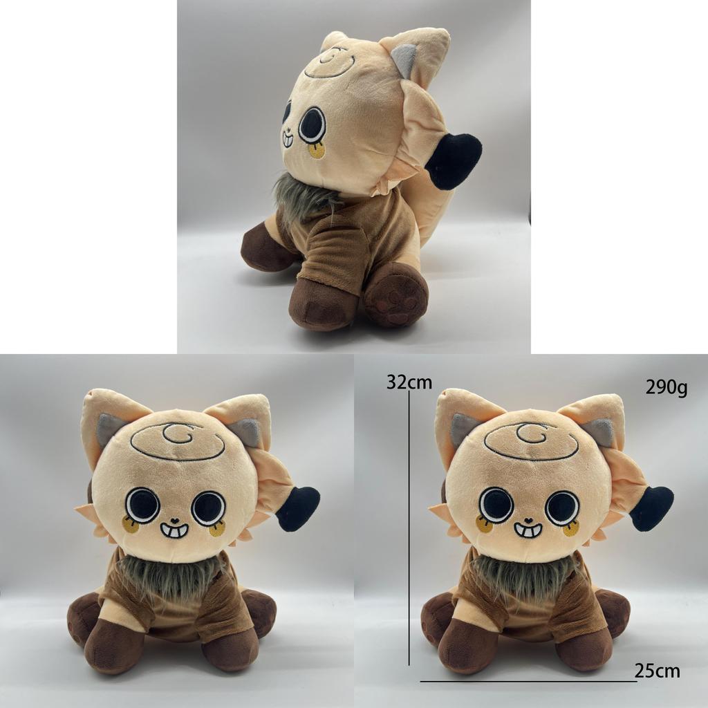 Dandys World Plush Cat Toy With Soft Short Plush For Kids And Adults