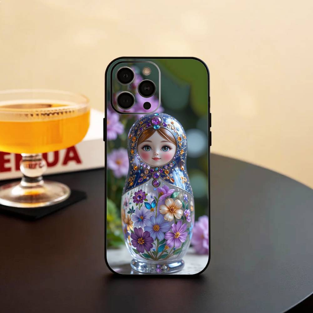 R-Russian Doll Matryoshka Phone Case Silicone Soft For IPhone 17 16 15 14 13 12 11 X XR Plus Pro Max Plus