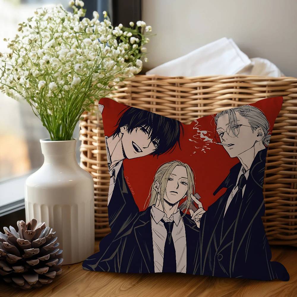 S-SakamotoO Anime Pillow Cushion Cover Pillowcase Living Room Sofa Home Decor Customized