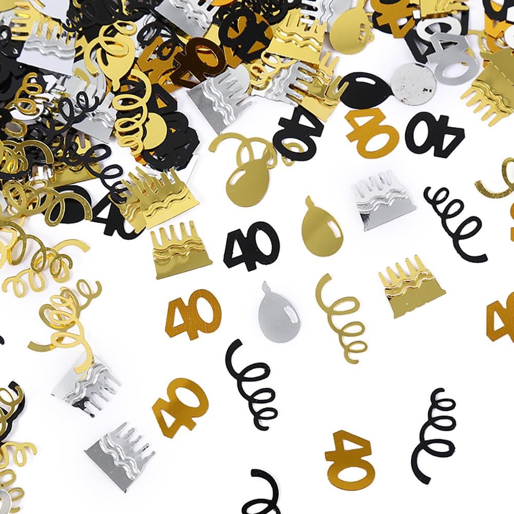 50th Happy Birthday Confetti,1000pcs 50 Years Cake Decorations Metallic Foil Balloon Confetti Scatter for Men Women Birthday Anniversary Party