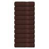 10pcs Brown Shower Towels 70x140 Cm 360 G/m² 100% Cotton
