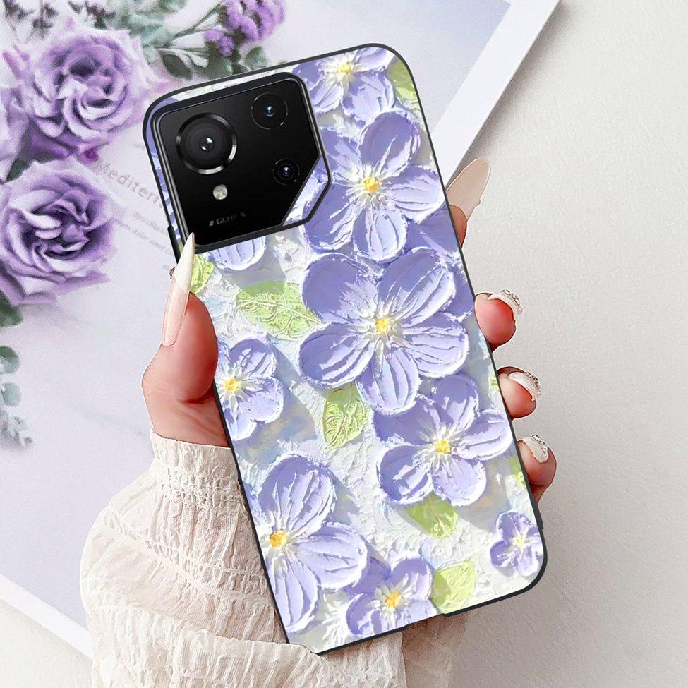 For Asus ROG Phone 9 Pro Back Cover For Asus ROG Phone 9 Case Silicone Cute Cat Luxury Love Funny Painted Shockproof Bumper