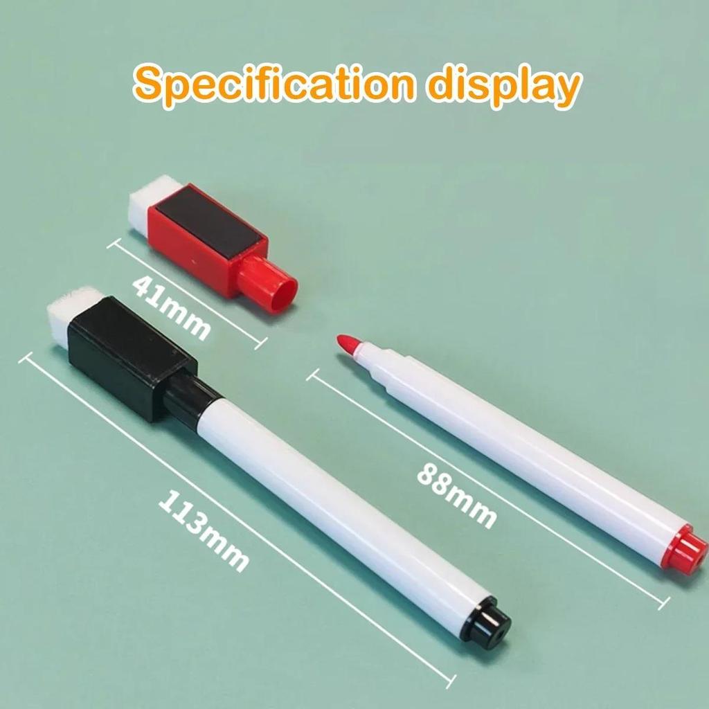 8pcs Colors Magnetic Waterproof Dry Erase Markers Medium Point For Office Whiteboards Drawing Pen Dry Erase With Built-in Eraser