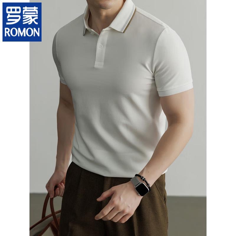 ROMON Men s Summer Modal Cotton Polo Shirt L