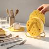 1/2pcs Heat-resistant Mat Cheese Shape Non-Slip Table Mat Anti-scald Cup and Bowl Mat Oil-resistant for Sideboard Kitchen Bar