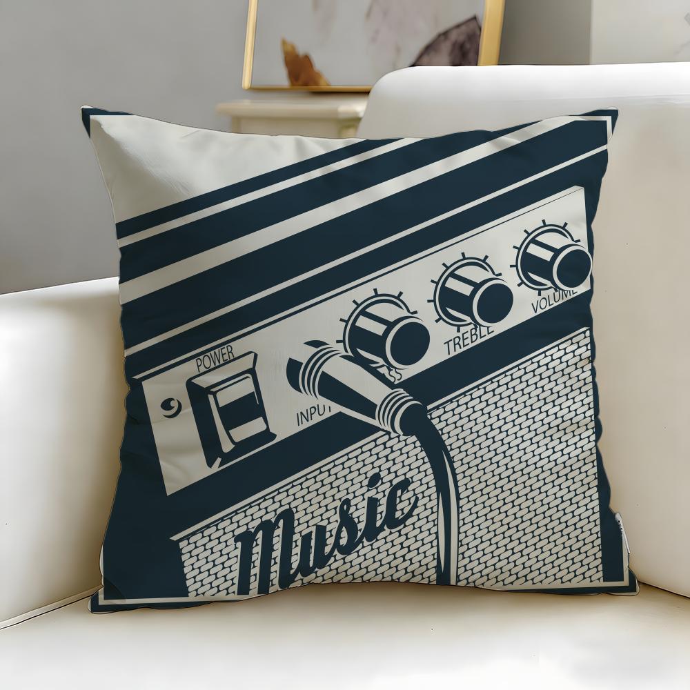 Classic Theme Retro Speaker Cushion Cover Soft  EasyWash Pillow Case  Versatile for Couch Bed Travel and Office