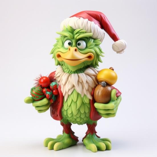 1/4Pcs Christmas Tree Decoration Cartoon Green Elf Hanging Ornaments Acrylic Flat Pendant Xmas Tree Accessories for Holiday Home Car Decor