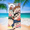 Extra Large Kids Quick Dry Bath Towel Cartoon Character Digital Print Double Sided Flannel Microfiber Beach Towel