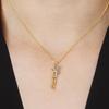 Copper Gold-Plated Simple Personalized Child Baby Hug Necklace Pendant