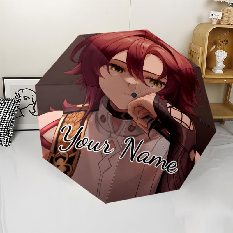 Personalized Name Genshin Impact Print Umbrella - Automatic Open/Close, Eight-Rib Durable Frame, Automatic Folding Umbrella