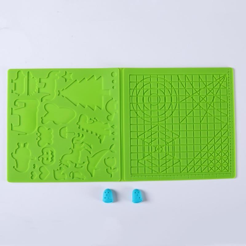 3D Baskı Kalemi Silikon Mat Kendin Yap 2 Parmak Koruyucu ile Şablon Çizim Aracı Silikon Ped Çocuklar Yetişkinler İçin Çizim Araçları