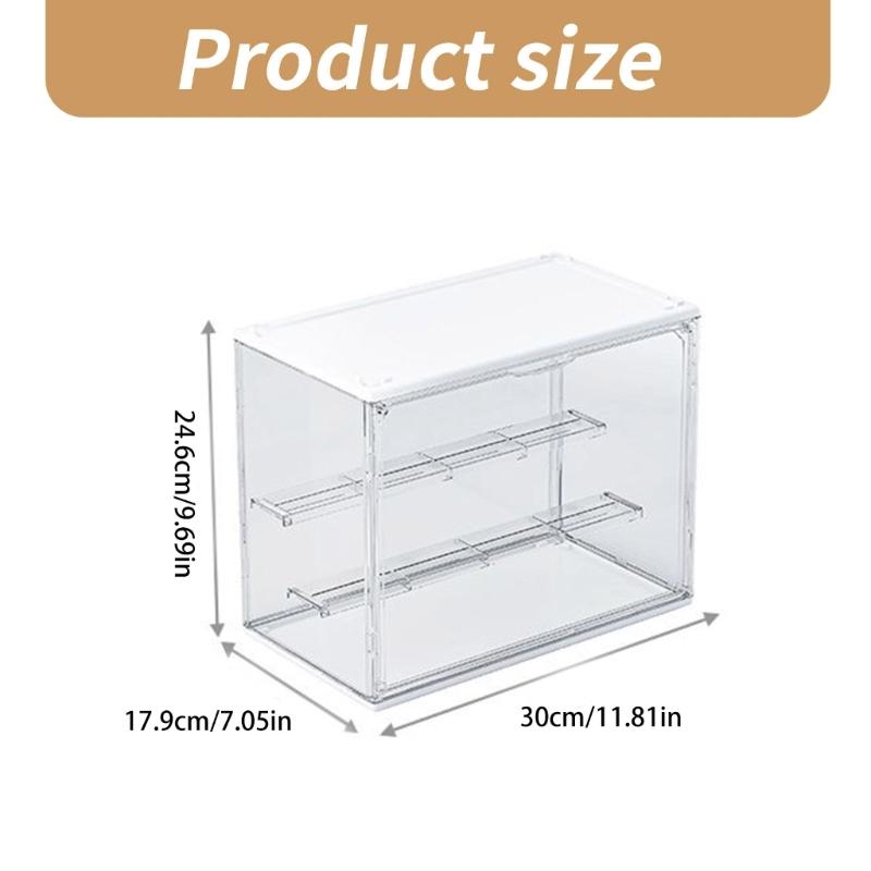 Clear Multipurpose Storage Case Magnetic Clear Organizers for Efficient Sorting of Jewelry and Makeup Products