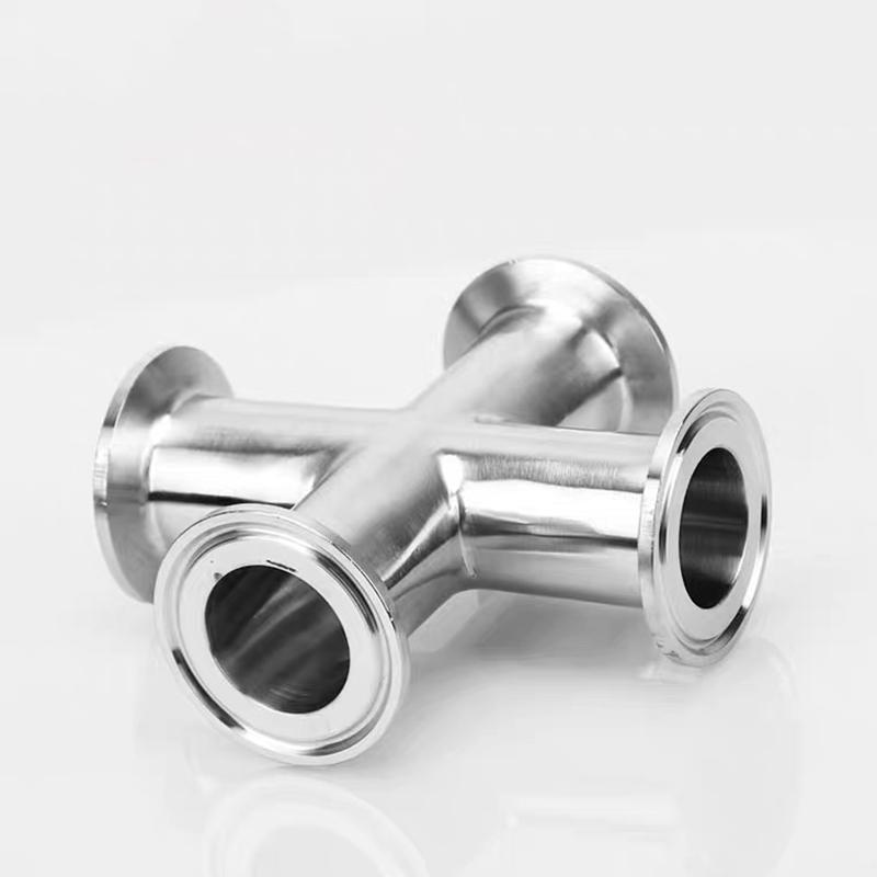 OEM 304 Edelstahl Tri-Clamp 4-Wege-Kreuz 3/4"-4" für Lebensmittel- und Getränkesysteme – Industriequalität