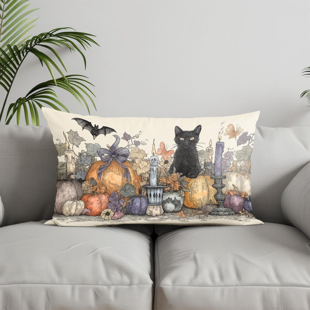 Home Decor Cute Halloween Fairy Pillowcase Suitable For Sofa Bedroom Car Pillow Cover Cushion Rectangular Back Cushion