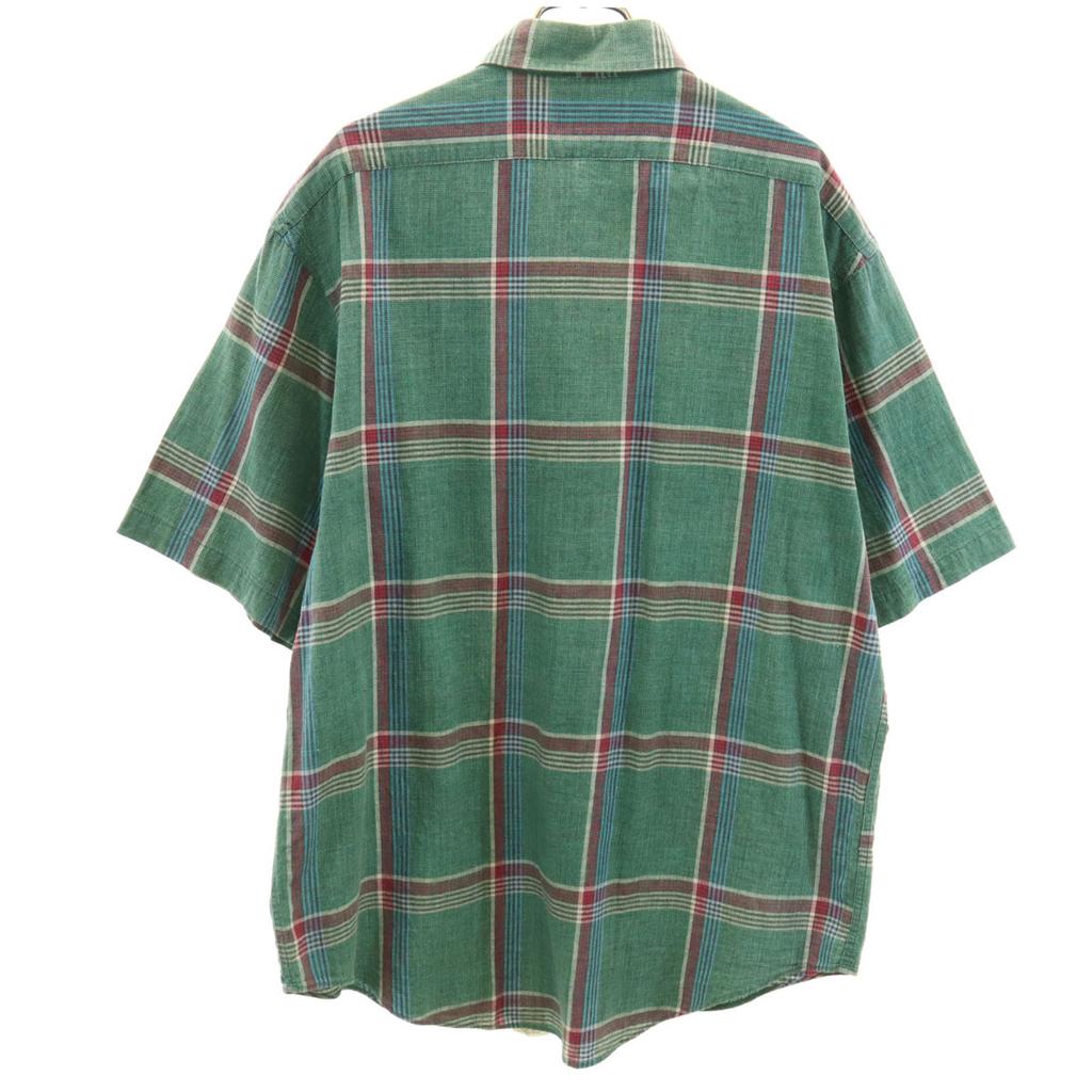 Country Traditionals by PENDLETON 90s Made In USA Old Check Pattern Five-quarter Sleeve Button Down Shirt Men's Used