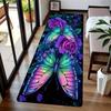 Green Leaf Rose Flower Butterfly Long Strip Floor Mat Kitchens Shoe Changing Areas Kitchens Floor Mats Farmhouse Decorations