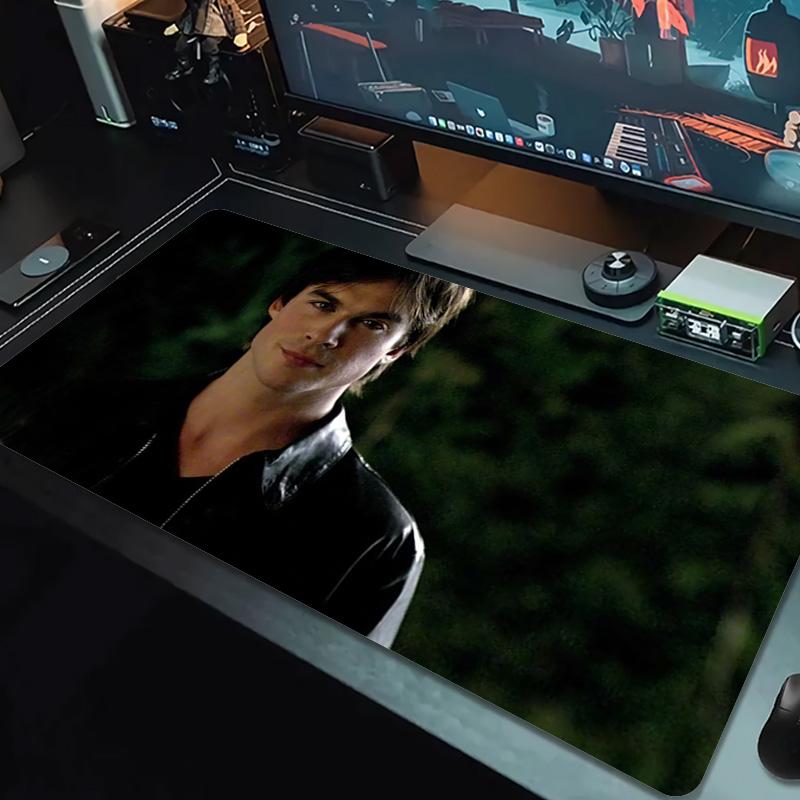 Damon Salvatore Large Size Mouse Pad Large Gaming Table Cushion Non-slip Laptop Tablet Big Mousepad XXL Mat Mini PC Playmat With Lock edge