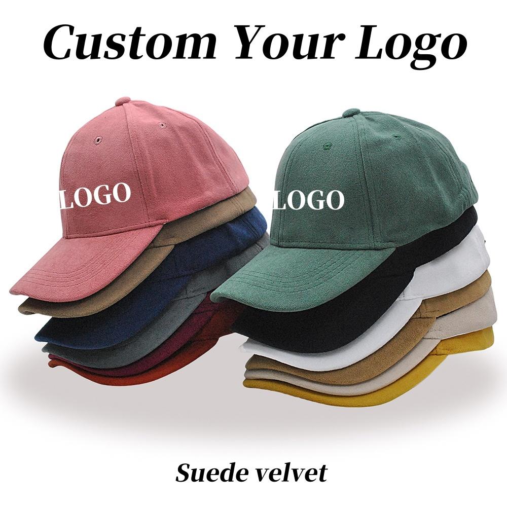 Suede Baseball Cap Snapback Adjustable Breathable Dad Hats For Women and Men Unisex Soft Faux Suede Casual Solid Color Sport Hat