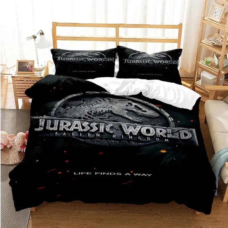 Jurassic Park Duvet Cover Set Dinosaur Bedding Sets Comforter Cover Set Single Twin Full Queen Size Youth Aldults Girl Boys Gift
