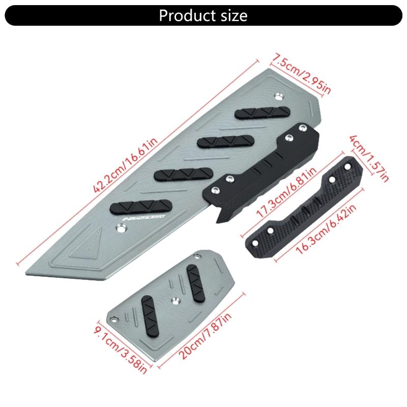 Motorrad-Fußrasten Rutschfeste Pedale mit Anti-Sturz-Pads Aluminium-Design Verbesserter Grip Einfache Montage für 350 NSS350