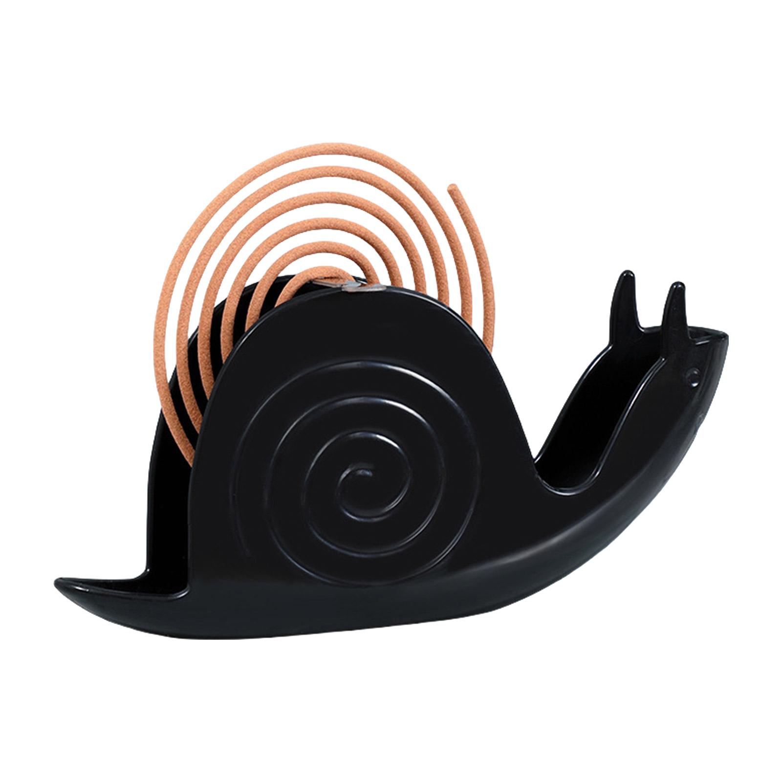 

Decorative Snail Mosquito Coil Stand Repellent Incense Stick Holder Tray for Camping and Home Use чёрный