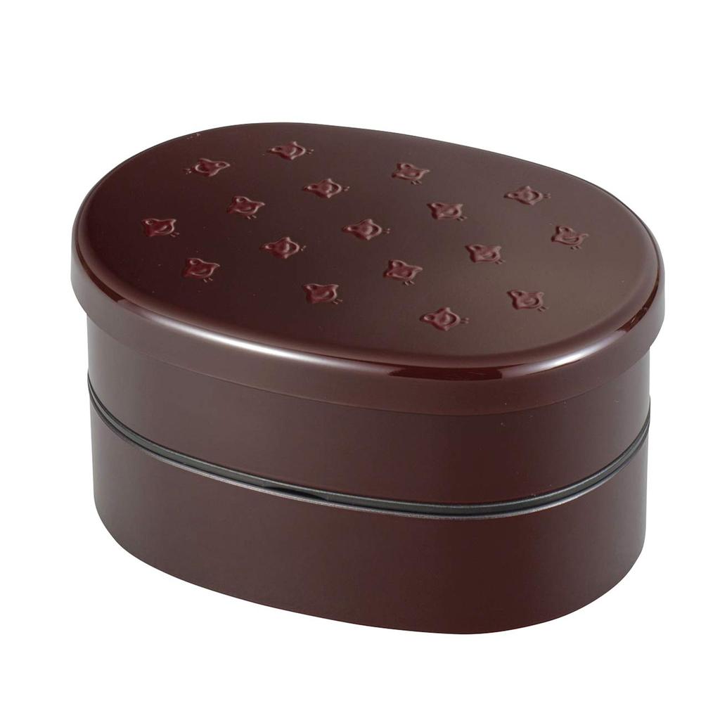 Miyamoto Sangyo Lunch Upper Container Lower Container Houndstooth Clean Coat Box, Tamuke, 210ml, 210ml, Wamon, Oval, Pattern,