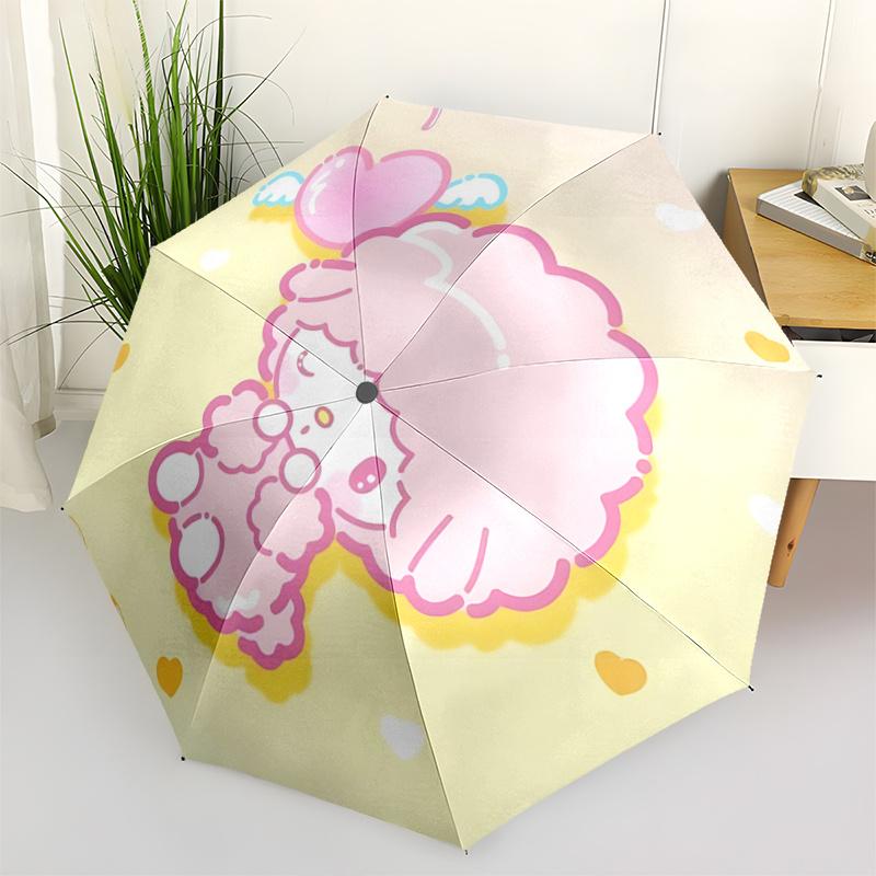 

1pc Adorable Pink Heart-Shaped Automatic Opening/Closing Umbrella with Foldable Design, Perfect for Outdoor Use on Festivals or Daily Life - Ideal Gif