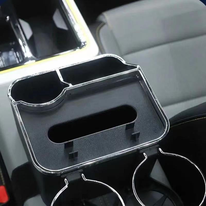 Multi functional car storage box, cup holder, tissue box, car armrest box, phone holder, multi-layer storage box