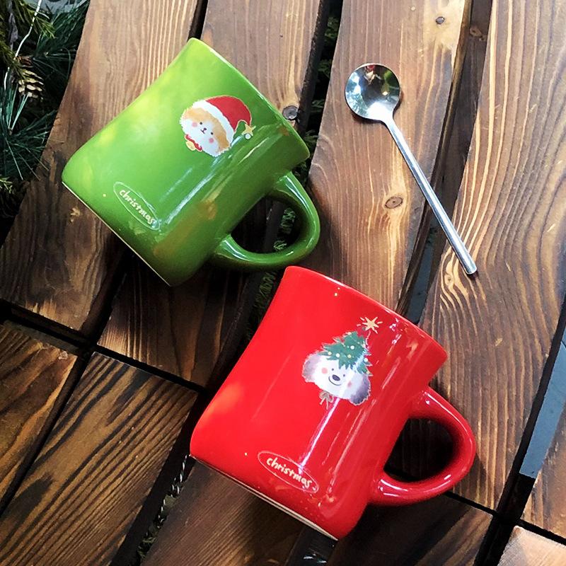 Home Style Christmas Ceramic Mug Gift Set High value Water Cup Coffee Cup Holiday Souvenir
